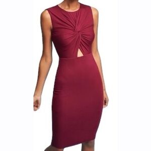 Bailey 44  x Anthro Melda Women’s Wine Cutout Bodycon Dress XS Petite NWT